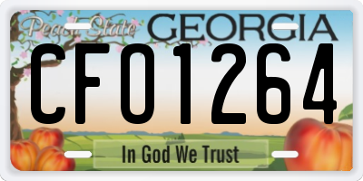 GA license plate CFO1264