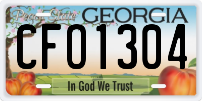 GA license plate CFO1304