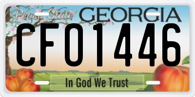 GA license plate CFO1446