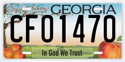GA license plate CFO1470