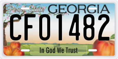 GA license plate CFO1482