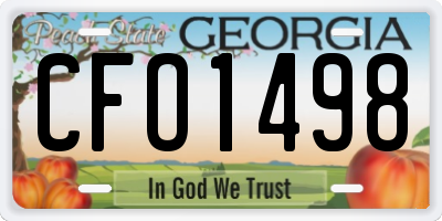 GA license plate CFO1498