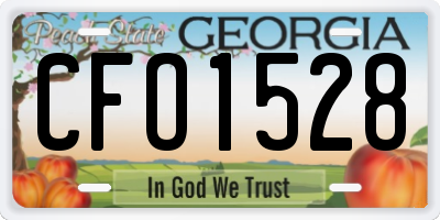 GA license plate CFO1528