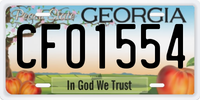 GA license plate CFO1554