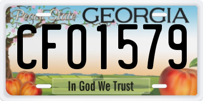 GA license plate CFO1579