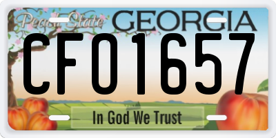 GA license plate CFO1657