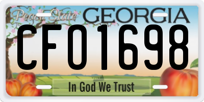 GA license plate CFO1698
