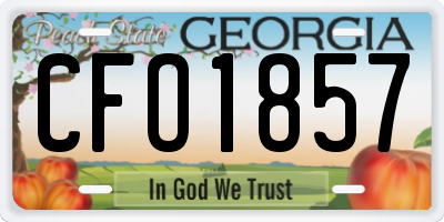 GA license plate CFO1857