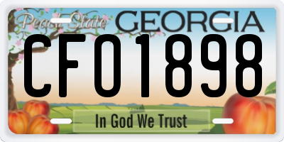 GA license plate CFO1898