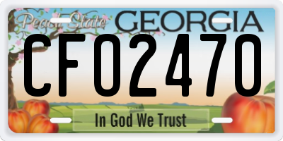 GA license plate CFO2470