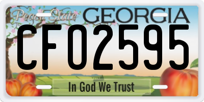 GA license plate CFO2595