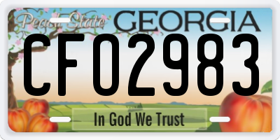 GA license plate CFO2983