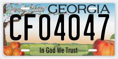 GA license plate CFO4047