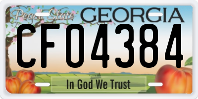 GA license plate CFO4384