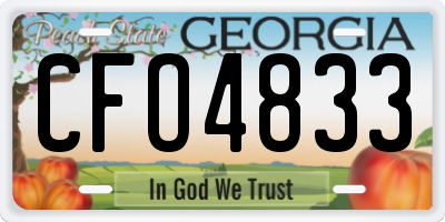 GA license plate CFO4833