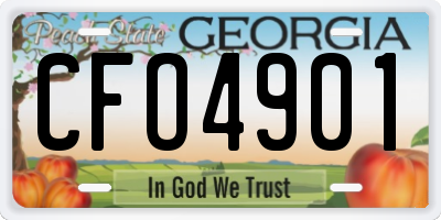 GA license plate CFO4901