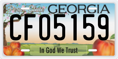 GA license plate CFO5159