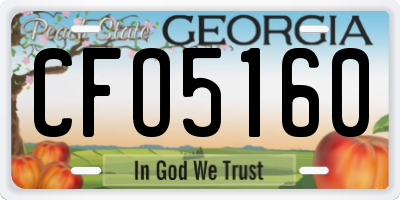 GA license plate CFO5160