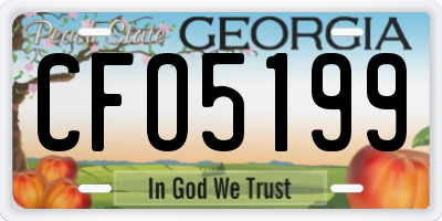 GA license plate CFO5199