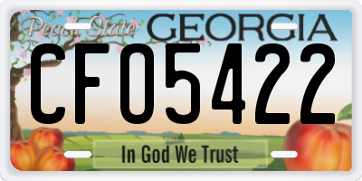 GA license plate CFO5422