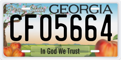 GA license plate CFO5664