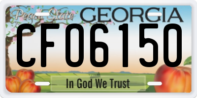 GA license plate CFO6150