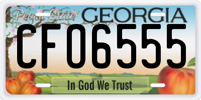 GA license plate CFO6555