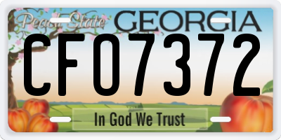 GA license plate CFO7372