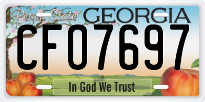 GA license plate CFO7697