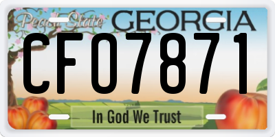 GA license plate CFO7871