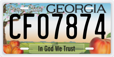 GA license plate CFO7874