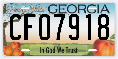 GA license plate CFO7918