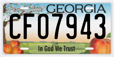 GA license plate CFO7943
