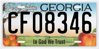 GA license plate CFO8346