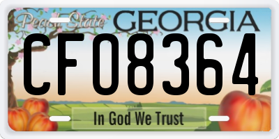 GA license plate CFO8364