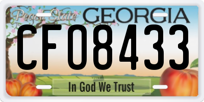 GA license plate CFO8433