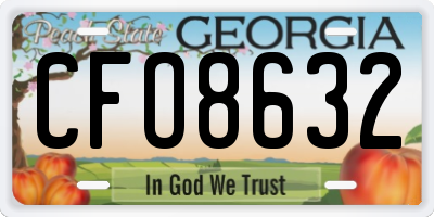 GA license plate CFO8632