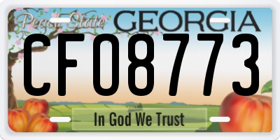 GA license plate CFO8773