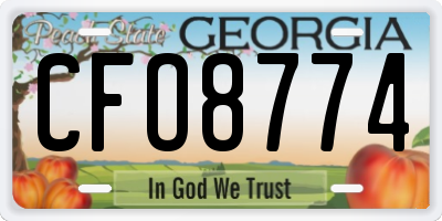 GA license plate CFO8774