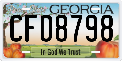 GA license plate CFO8798