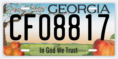 GA license plate CFO8817