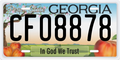 GA license plate CFO8878