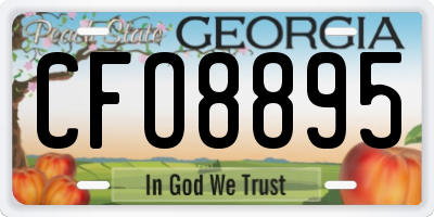 GA license plate CFO8895