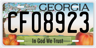 GA license plate CFO8923