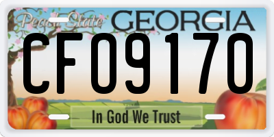 GA license plate CFO9170