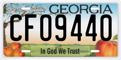 GA license plate CFO9440