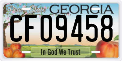 GA license plate CFO9458