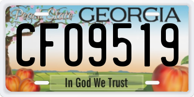 GA license plate CFO9519
