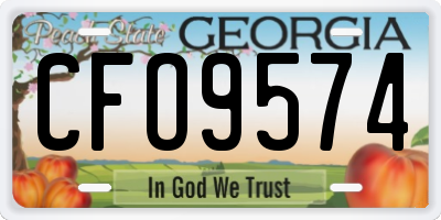 GA license plate CFO9574