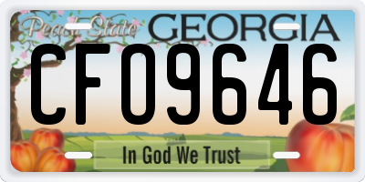 GA license plate CFO9646